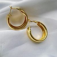 1 Pair Fashion Circle Alloy Plating Gold Plated Silver Plated Women's Earrings main image 3