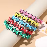 Fashion Polka Dots Bow Knot Plastic Rubber Handmade Hair Band 1 Piece main image 8
