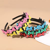 Fashion Polka Dots Bow Knot Plastic Rubber Handmade Hair Band 1 Piece main image 7