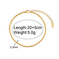1 Piece Fashion Solid Color Stainless Steel Freshwater Pearl Plating Inlay Zircon 18k Gold Plated Women's Anklet sku image 1