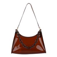 Frau Klein Alle Jahreszeiten Pvc Einfarbig Vintage-stil Quadrat Reißverschluss Schultertasche sku image 6