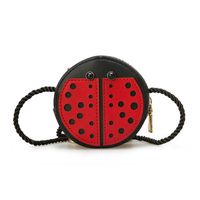 Kid's Mini Pu Leather Animal Cute Round Zipper Crossbody Bag sku image 1