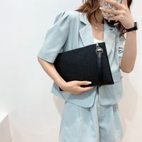 Pu Leather Solid Color Square Evening Bags main image 2