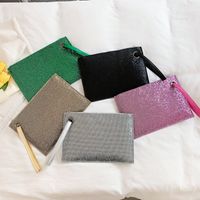 Pu Leather Solid Color Square Evening Bags main image 3