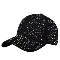 Unisexe De Base Couleur Unie Strass Casquette De Baseball sku image 4