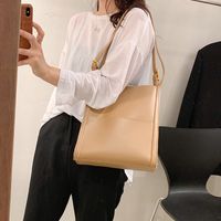 Women's All Seasons Pu Leather Solid Color Basic Square Magnetic Buckle Tote Bag main image 4