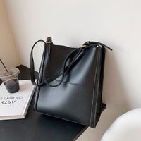 Women's All Seasons Pu Leather Solid Color Basic Square Magnetic Buckle Tote Bag sku image 3
