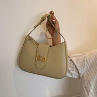 Women's All Seasons Pu Leather Classic Style Underarm Bag sku image 1