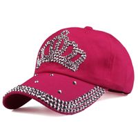 Femmes Style Simple Couronne Strass Avant-toit Plat Casquette De Baseball sku image 5