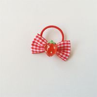 Cute Fruit Strawberry Plastic Cloth Hair Clip Hair Tie sku image 5