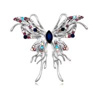 Fashion Butterfly Alloy Plating Inlay Artificial Rhinestones Women's Brooches 1 Piece main image 2