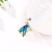 Fashion Dragonfly Alloy Plating Inlay Artificial Rhinestones Women's Brooches 1 Piece main image 1