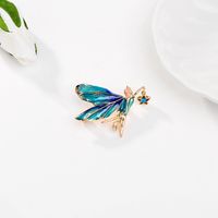 Fashion Dragonfly Alloy Plating Inlay Artificial Rhinestones Women's Brooches 1 Piece main image 3