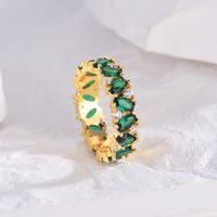1 Piece Luxurious Round Copper Plating Inlay Zircon Rings main image 3