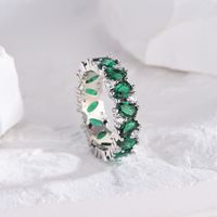 1 Piece Luxurious Round Copper Plating Inlay Zircon Rings main image 5