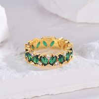 1 Piece Luxurious Round Copper Plating Inlay Zircon Rings main image 8