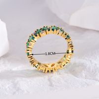 1 Piece Luxurious Round Copper Plating Inlay Zircon Rings main image 6