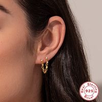 1 Pair Ig Style Geometric Tassel Sterling Silver Drop Earrings main image 7