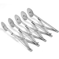 Fashion Solid Color Stainless Steel Pizza Cutter 1 Set sku image 2