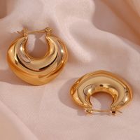 1 Pair Retro U Shape Solid Color Stainless Steel Plating Earrings main image 1