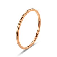 European And American Ornament Glossy Plain Circle Knuckle Ring Ultra-fine 1mm Arc Glossy Ring Simple And Light Luxury Simple Decoration main image 4