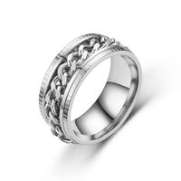 Simple Style U Shape Stainless Steel Plating Chain Unisex Rings main image 4