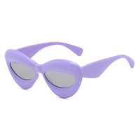 Vintage Style Lips Ac Special-shaped Mirror Full Frame Women's Sunglasses sku image 7