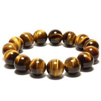 1 Piece Retro Gradient Color Tiger-shaped Stone Beaded Unisex Bracelets sku image 2