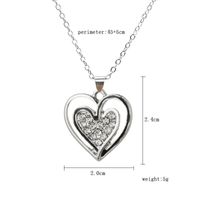 Europe And America Cross Border Diamond-embedded Love Necklace New Creative And Elegant All-match Heart-to-heart Seal Clavicle Chain Pendant Wholesale main image 5
