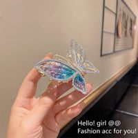 Moda Mariposa Aleación Embutido Diamantes De Imitación Garras De Pelo 1 Pieza sku image 2