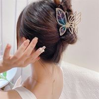 Fashion Butterfly Alloy Inlay Rhinestones Hair Claws 1 Piece main image 3