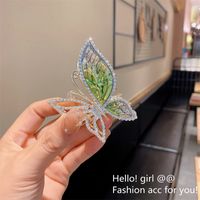 Fashion Butterfly Alloy Inlay Rhinestones Hair Claws 1 Piece main image 2