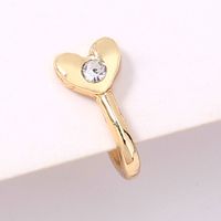 1 Piece Fashion U Shape Heart Shape Alloy Inlay Zircon Nose Ring main image 3