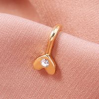 1 Piece Fashion U Shape Heart Shape Alloy Inlay Zircon Nose Ring main image 2