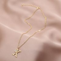 1 Piece Fashion Letter Copper Plating Inlay Zircon Pendant Necklace sku image 24