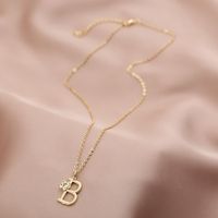 1 Piece Fashion Letter Copper Plating Inlay Zircon Pendant Necklace sku image 2