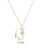 1 Piece Fashion Letter Copper Plating Inlay Zircon Pendant Necklace main image 5