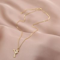 1 Piece Fashion Letter Copper Plating Inlay Zircon Pendant Necklace main image 4