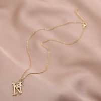 1 Piece Fashion Letter Copper Plating Inlay Zircon Pendant Necklace sku image 14