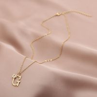 1 Piece Fashion Letter Copper Plating Inlay Zircon Pendant Necklace sku image 7