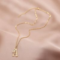 1 Piece Fashion Letter Copper Plating Inlay Zircon Pendant Necklace sku image 1