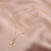 1 Piece Fashion Letter Copper Plating Inlay Zircon Pendant Necklace sku image 9