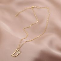 1 Piece Fashion Letter Copper Plating Inlay Zircon Pendant Necklace sku image 4