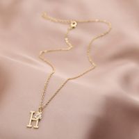 1 Piece Fashion Letter Copper Plating Inlay Zircon Pendant Necklace sku image 8