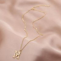 1 Piece Fashion Letter Copper Plating Inlay Zircon Pendant Necklace sku image 13