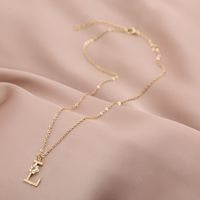 1 Piece Fashion Letter Copper Plating Inlay Zircon Pendant Necklace sku image 12