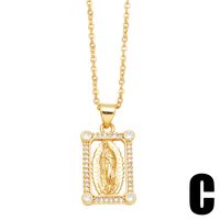 1 Piece Fashion Heart Shape Copper Inlay Zircon Pendant Necklace sku image 3