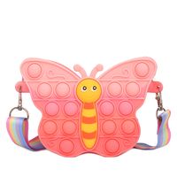 Kid's Small Silica Gel Butterfly Cute Zipper Crossbody Bag sku image 6