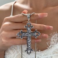 Gothic Cross Alloy Plating 14k Gold Plated Unisex Pendant Necklace main image 5