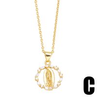 1 Piece Fashion Oval Copper Plating Inlay Zircon Pendant Necklace main image 4